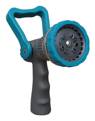 Yardworks Dry Seal Zinc Alloy 10-Pattern Fireman Water Hose Spray Nozzle