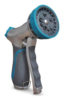 Yardworks Dry Seal Zinc 10-Pattern Front-Trigger Garden Water Hose Spray Nozzle