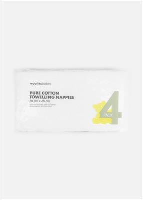 Cotton Towelling Nappies 4 Pack | Woolworths.co.za