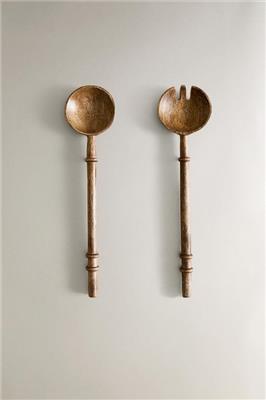 WOODEN SALAD CUTLERY SET (SET OF 2) | ZARA