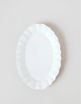 Heritage Bella Scalloped Oval Plate Small in White | MYER