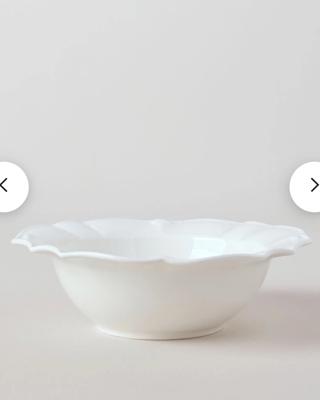 Heritage Bella Scalloped Small Serving Bowl in White | MYER