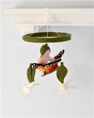 May Gibbs x Tara Treasures - Gumnut Baby with Butterfly Cot Mobile