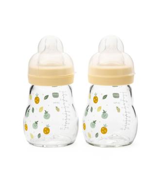 MAM Feel Good Glass Bottle 170ml (2 Pack) - Yellow – Mamas & Papas UK