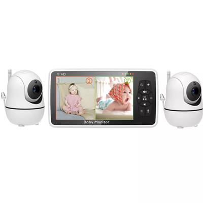 5 inch Video Baby Monitor with Two Camera and Audio, Night Vision, 4X Zoom, 1000ft Range 2-Way Audio Temperature Sensor Lullaby - AliExpress 30