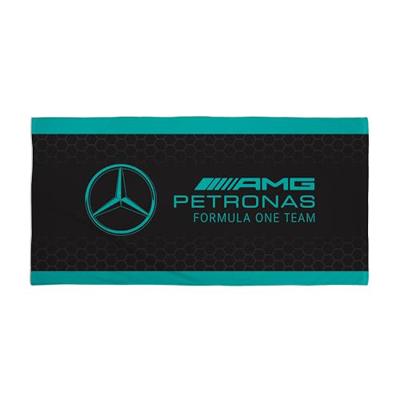 CHARACTER WORLD Mercedes Officially Licensed F1 Towel | Super Soft Feel, Lines Formula One Team Design | Perfect The Home, Bath, Beach & Swimming Pool