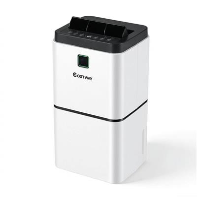 Costway 30 Pints Dehumidifier, Covers 1500-sqft, White