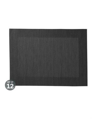 Maxwell & Williams Wide Border Placemat 45x30cm Set of 12 in Charcoal | MYER