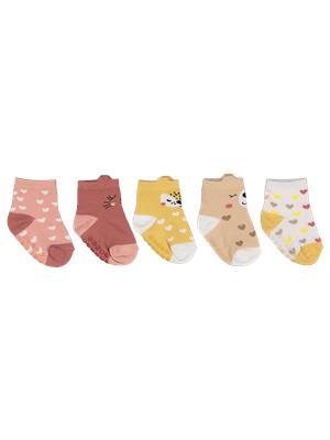 Baby Girls Animal Print 5 Pack Socks - Accessories | PEP