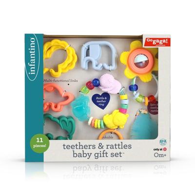 Infantino Teether & Rattles Baby Gift Set, 11 Pieces, 11 piece rattle, teether & link set - Walmart.ca