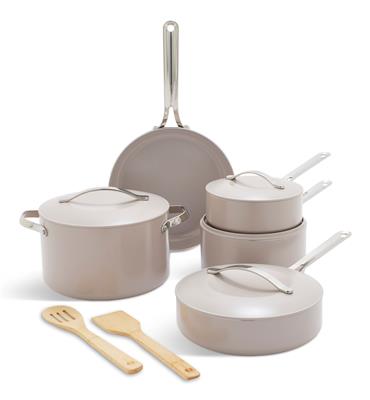 GreenPan Nova Cloud White Cookware Set, 11-pc