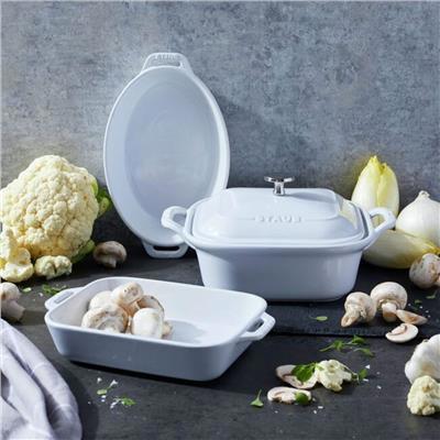 Staub White Non-Stick Ceramic Mixed Baking Set, 4-pc