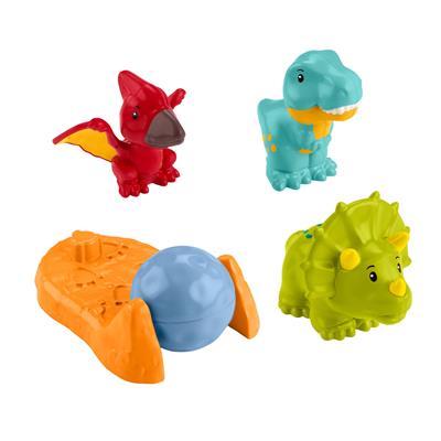 Fisher-Price Little People Friendly Dinosaur Figure Pack Toddler Toy, 4 Pieces for Pretend Play - Walmart.com