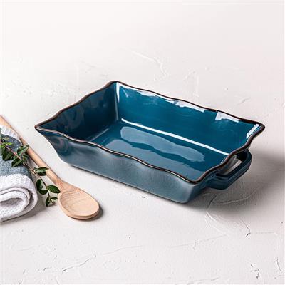 KSP Tuscana Fluted Bakeware Rect. Med 29x21x7cm (Peacock)