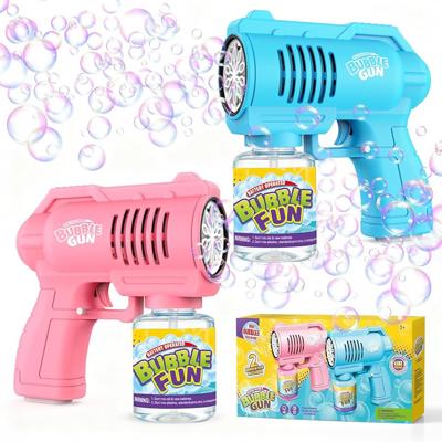 Panamalar 2 Packs Bubble Gun, Automatic Bubble Machine for Kids, 10000+Bubbles/Min Bubble Blower with 130ml Solution, Portable Bubble Making Toys for