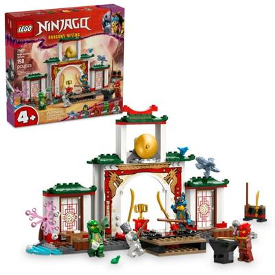 LEGO NINJAGO Ninja Spinjitzu Temple Building Toy Playset - Pretend Play Preschool Ninja Toy for Kids, Boys and Girls, Ages 4+ - with 4 Minifigures - G