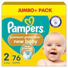 Pampers New Baby Size 2 76 Nappies Jumbo+ Pack - Tesco Groceries