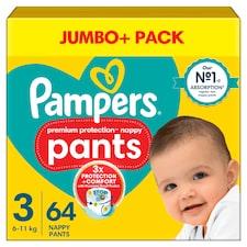 Pampers New Baby Nappy Pants Size 3 Jumbo Pack 64 Nappies - Tesco Groceries