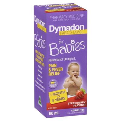 Buy Dymadon for Babies Strawberry 1 Month - 2 Years 60ml online at Chemist Warehouse