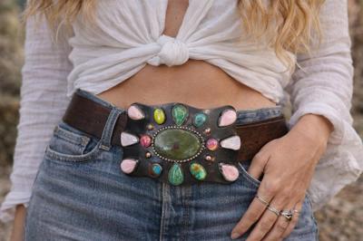 Best Multi Stones Belt Buckle for Women | Vintage Navajo Tibetan Silver Handmade Western Style Accessory | Perfect Gift for Cowgirls - Etsy