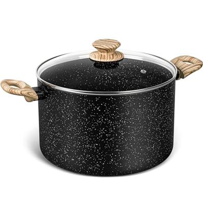 MICHELANGELO 8 Quart Stock Pot With Lid, Nonstick Cooking Pot, Large Induction Soup Pot for Cooking, Stockpot With Healthy Coating