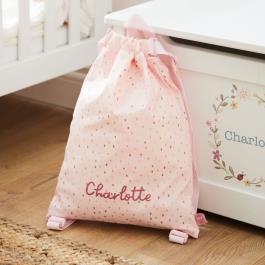 My 1st Years Personalised Pink Spot Drawstring Bag (for swimming)