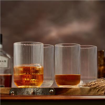 Brilliant Vintage Highball Glasses,  Set of 4