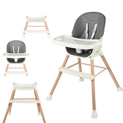 4 in 1 Convertible Baby High Chair, Toddler Chair Infant Dining Booster High Stool with 5-Point Seat Belt and Removable 3-Position Tray - Walmart.ca