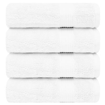 Ample Decor Ultra Soft Cotton Highly Absorbent Bath Towels 30x54 Inch - 4 Pcs