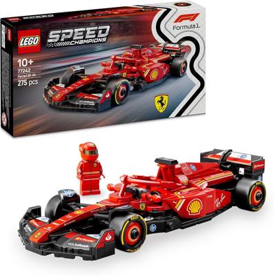 LEGO Speed Champions Ferrari SF-24 F1 Race Car Toy with a Collectible Formula 1 Driver Minifigure - Model Kit for 10+ Year Old Boys & Girls or Adult M