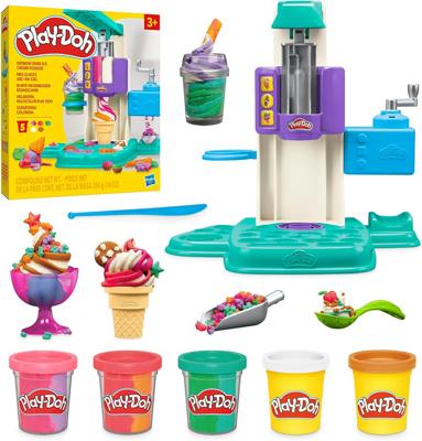Play-Doh Rainbow Swirl Ice Cream Playset for Toddlers, Non-Toxic Modelling Compound Set, Crafts for Kids, Creative Toys for 3+ Year Olds : Amazon.co.u