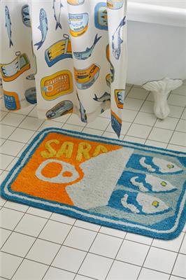 Sardine Tin Plush Tufted Bath Mat | Urban Outfitters Canada