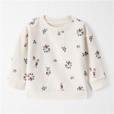 Berry Blossom Baby Girl Organic Cotton French Terry Sweatshirt in Berry Blossom Print | Carter’s Oshkosh Canada