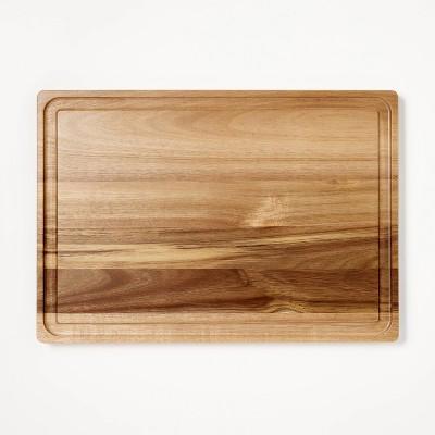 14x20 Acacia Wood Carving Board with Juice Groove Natural - Figmint™: Reversible Wooden Cutting Board, Charcuterie : Target