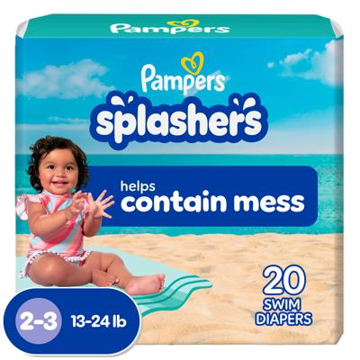 Pampers Splashers Swim Diapers, Size 2-3, Disposable Baby Swim Diapers, 20 Count - Walmart.ca