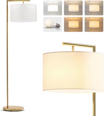 Brightech Montage Modern Floor Lamp - LED Standing Lamp with Adjustable Color Changing Bulbs for Living Rooms & Offices - Tall Corner Bedroom Reading
