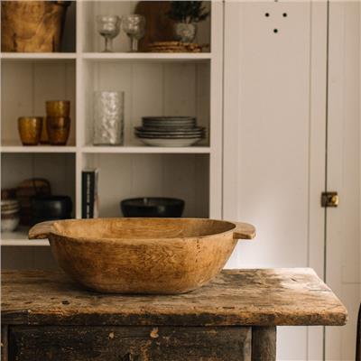 Design Vintage | Medium Vintage Dough Bowl | Wooden Bowl