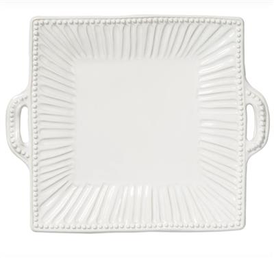 Incanto Stone Stripe Square Handled Platter