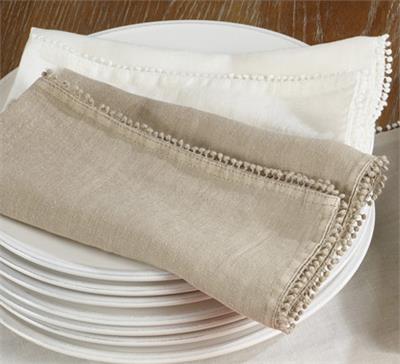 Pom Pom Napkin - Ivory