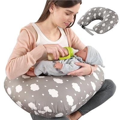 Labtec Nursing Pillow Multifunctional Breast Feeding Pillow for Baby with Adjustable Waist Strap, Baby Support Pillow, 100% Cotton Removable cover, Pr