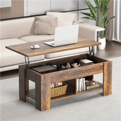 Rikiah Lift Top Extendable Coffee Table with 12cm Deep Storage