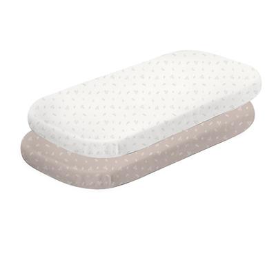 Bubba Blue 2 Pack Fitted Sheet Bedside Sleeper Organic Chestnut | Baby Bunting AU
