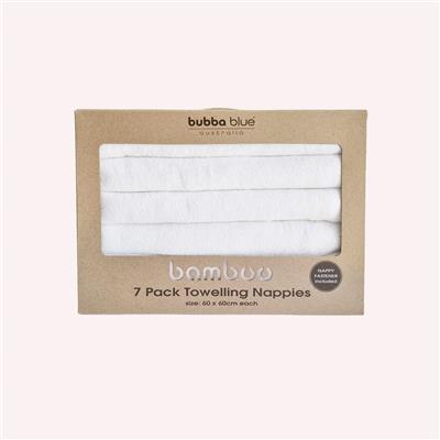 7 Pack Bamboo Towelling Nappies by Bubba Blue | the memo – The Memo