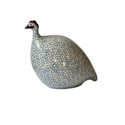 Guinea Fowl | White with lavender blue spots | Medium