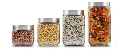 MASTER Chef Glass Food Storage Container Set with Airtight Lid, 4 Count