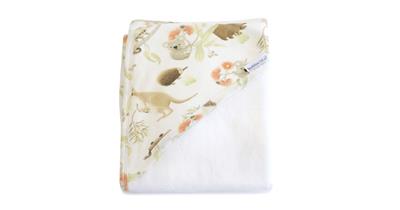 Bubba Blue Hooded Towel Aussie Animals Oatmeal | Baby Bunting AU