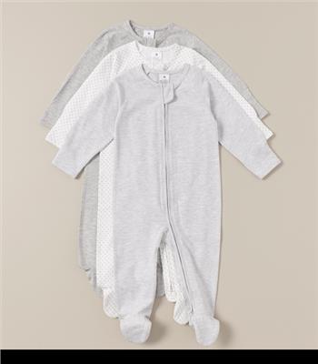 3 Pack Baby Organic Cotton Zip Coveralls | Target Australia