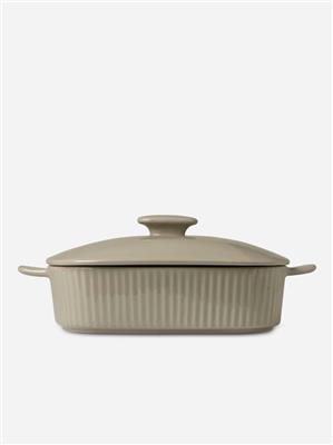 Alison Ribbed Rectangular Casserole Natural 39cm | Bash