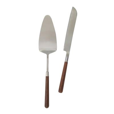 Nicolson Russell Wooden Cake Knife and Server Set of 2 - Yuppiechef