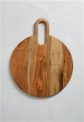 Round Wooden Chopping Board - Natural.